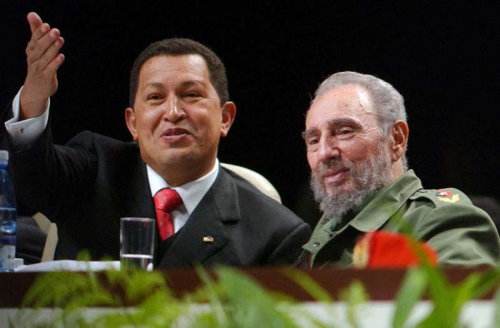 Fidel y Chávez en el acto fundacional del ALBA. Foto: Ahmed Velázquez