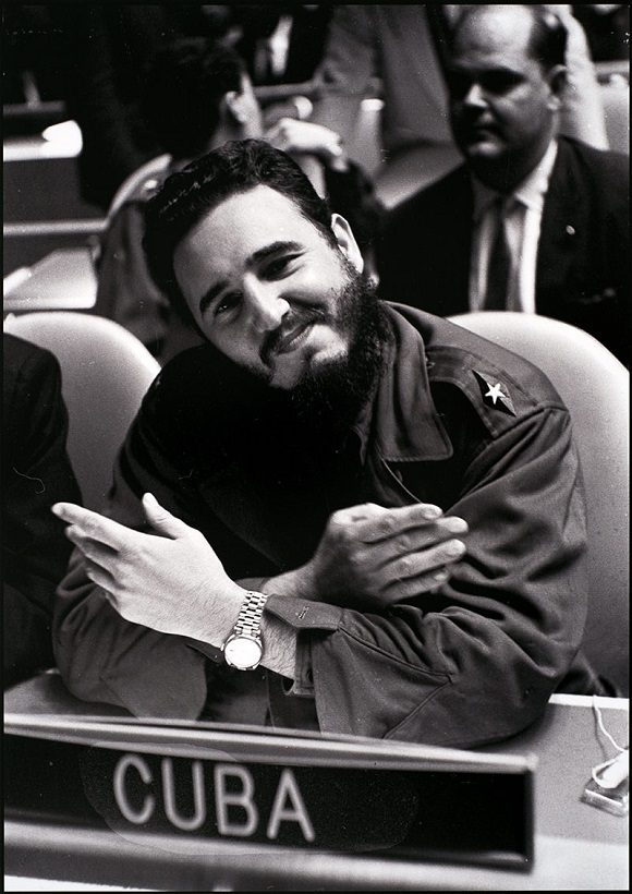 Fidel en la ONU (1959). Foto: Roberto Salas