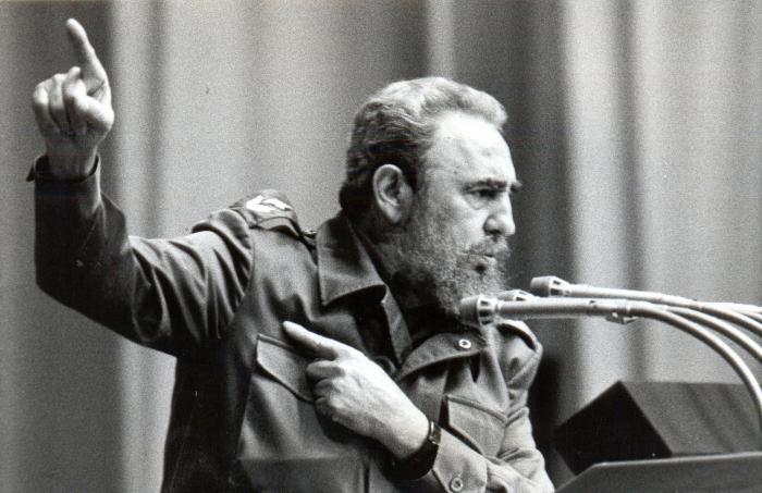 Fidel en la clausura del iv Encuentro del Foro de Sao Paulo. Foto: Juvenal Balán
