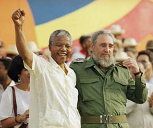 Fidel  Castro Ruz junto a Mandela en La Habana