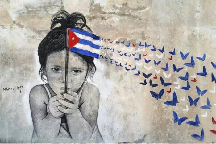 Viva Cuba ! Oeuvre de l'artiste Maisel Lopez. Photo : Tirée du compte FB de l'auteur