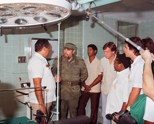 Fidel Castro en el hospital Julio Trigo