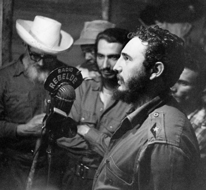 Fidel en Radio Rebelde.