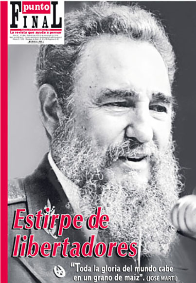 Portada de la revista chilena “Punto Final”, dedicada a Fidel..
