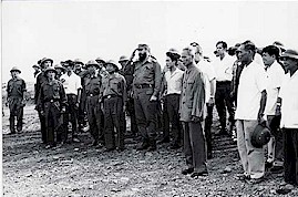 Il Capo della Rivoluzione cubana nella zona liberata. 