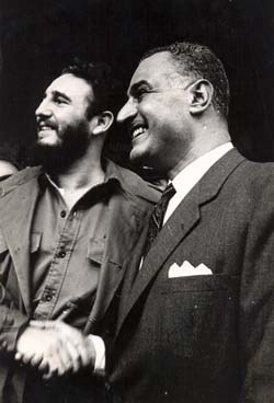 En Nueva York, Fidel se entrevistó con varios jefes de Estados, entre ellos el egipcio Gamal Abdel Nasser, Presidente de la República Arabe Unida.