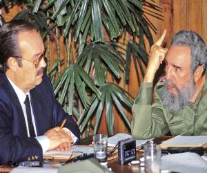 Durante la entrevista con el Comandante Fidel Castro