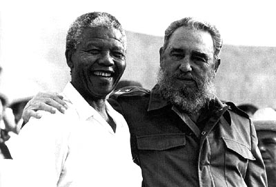 Fidel y Mandela en Matanzas (Cuba), el 26 de julio de 1991.