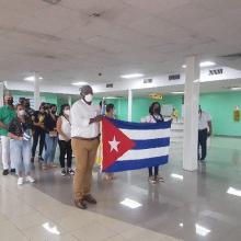 Regresaron a Cuba miembros de la brigada médica que colaboraba en San Vicente y las Granadinas. Foto: MINSAP