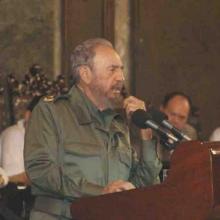 Hoy se cumplen 12 años del trascendental discurso del líder histórico de la Revolución Cubana en el Aula Magna de la Universidad de La Habana. Foto: Jorge Luis González