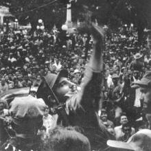 Fidel en Santiago de Cuba el 1 de enero de 1959