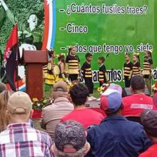 Acto por el aniversario 67 del histórico reencuentro en Cinco Palmas. Foto: ACN.