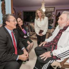 Fidel empfing den Premierminister von St. Lucia