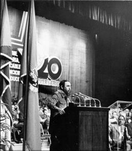 clausura del IV Congreso de la UJC en el teatro "Karl Marx", Ciudad de la Habana