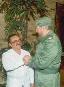 Fidel Castro Ruz y el Comandante de las FARC Raúl Reyes