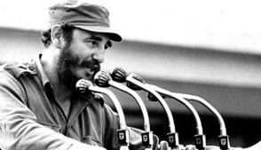 Fidel Castro Ruz, en la inauguración de la escuela secundaria básica en el campo, Comandante Pinares, Sandino (áreas de Guane, en esa época), Pinar del Río el 20-09-1971
