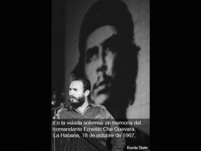Fidel Castro en la velada solemne al Ernesto Che Guevara en 1967
