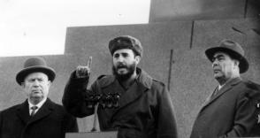 Fidel Castro, Nikita Jrushchov y Leonid Brézhnev en la URSS