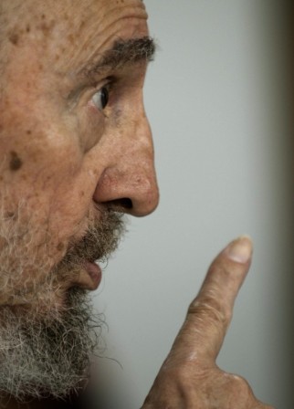Fidel con intelectuales hispanoamericanos. Foto: Roberto Chile