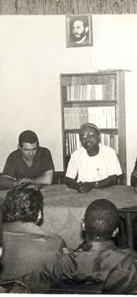 Con el legendario dirigente africano Amilcar Cabral.