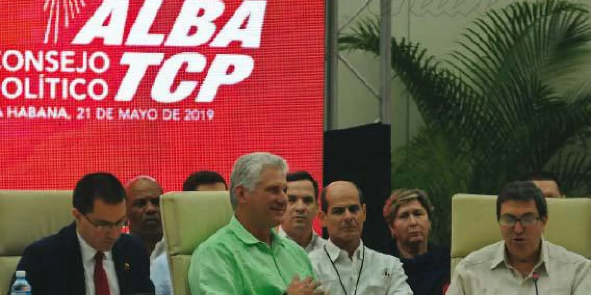 El Presidente cubano asistió a la sesión de clausura del xviii Consejo Político del ALBA-TCP. Foto: José Manuel Correa