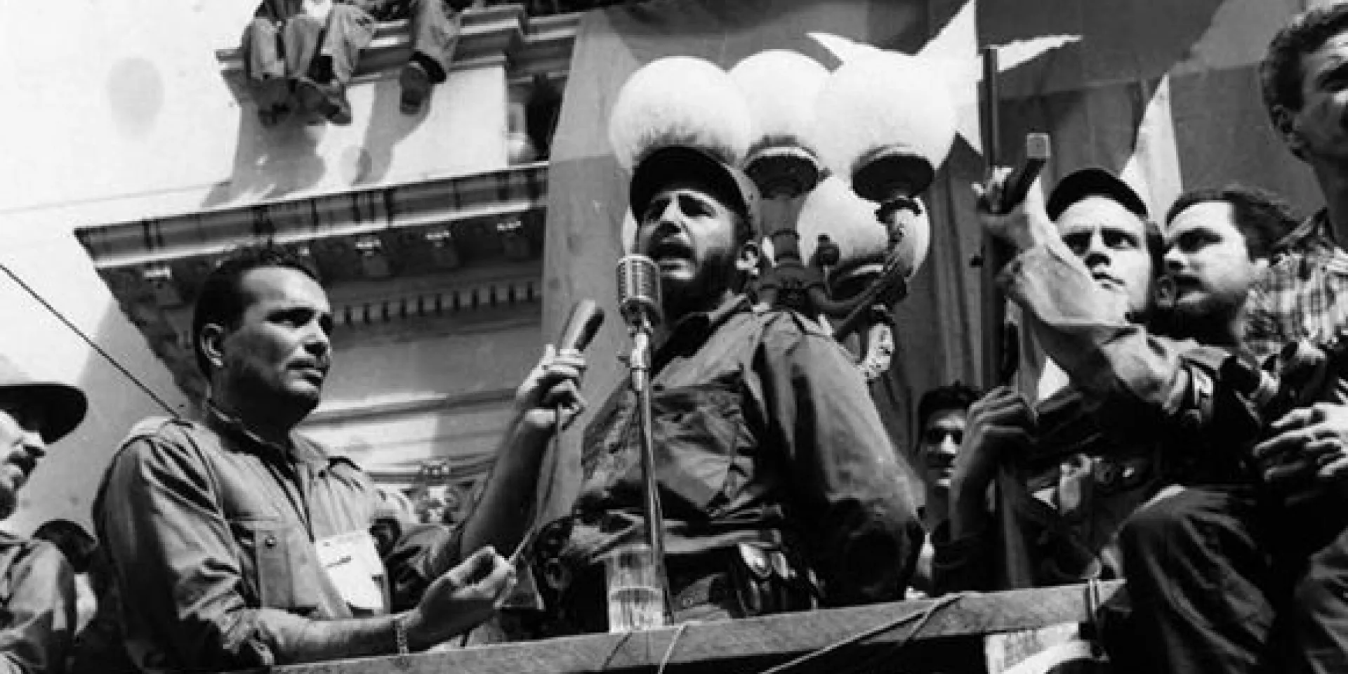 Fidel durante su discurso en Santa Clara.