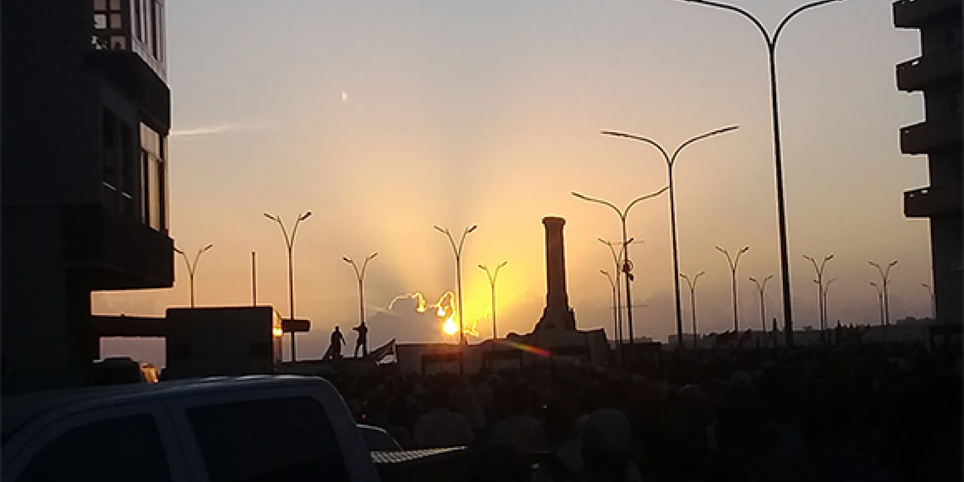 Amanecer del pasado sábado 17 de julio en La Piragua, en el malecón habanero.