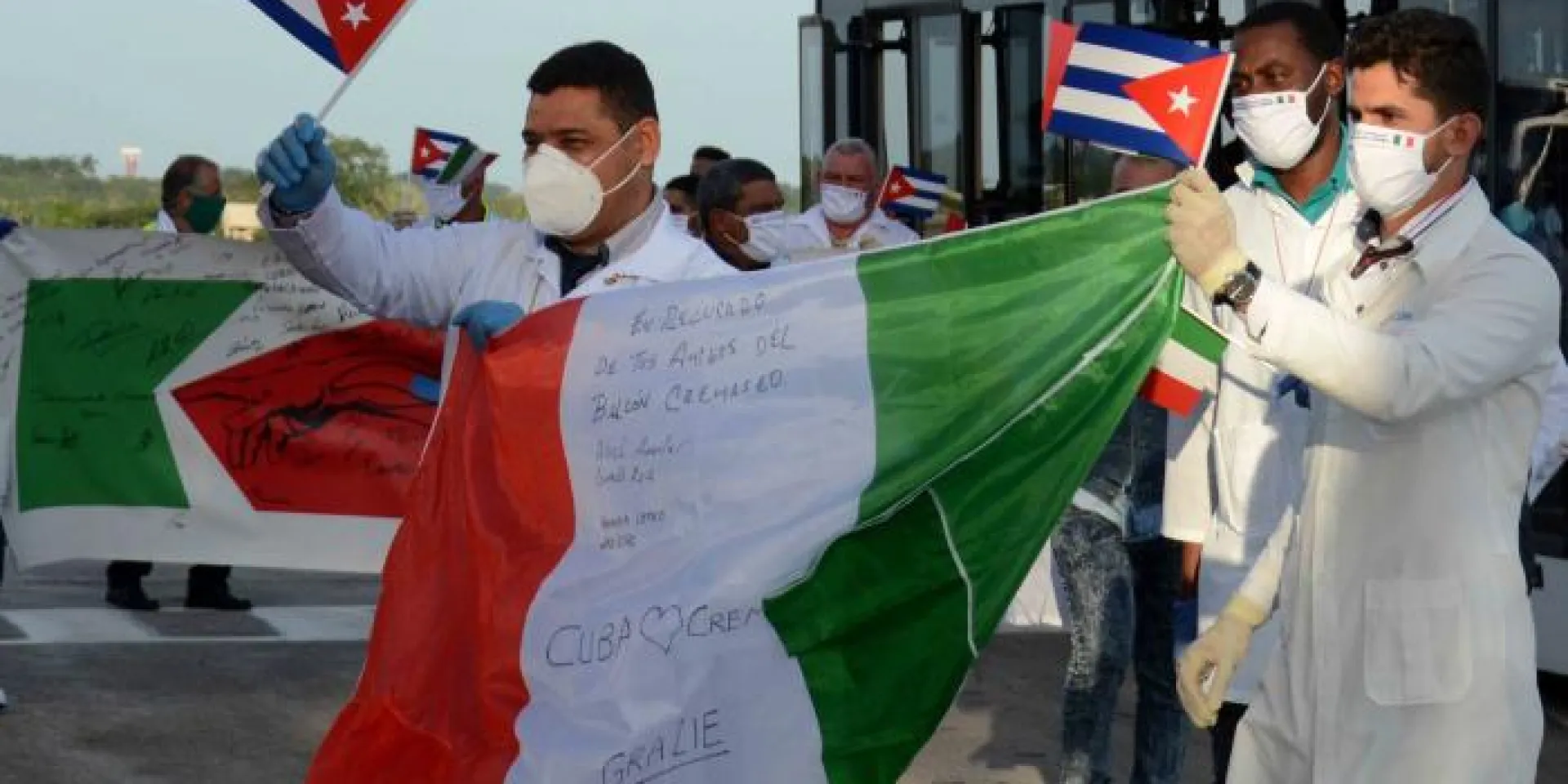 La Asociación Nacional de Amistad Italia-Cuba tuvo la iniciativa de solicitar la presencia de los médicos cubanos. Foto: Marcelino Vázquez