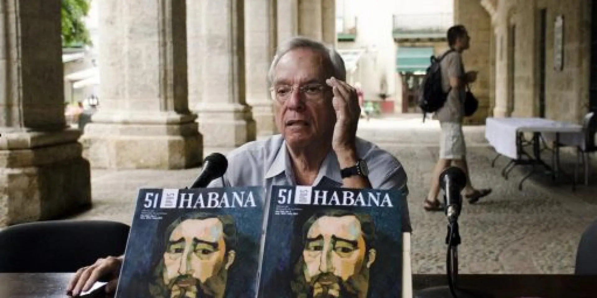 Eusebio Leal durante la presentación de la revista Opus Habana, dedicada a Fidel (Foto: Alexis Rodríguez)