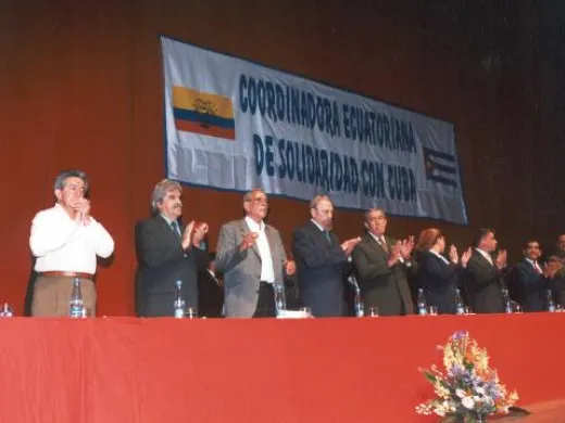 Fidel und Solidaritätsgruppe in Ecuador Fidel und Solidaritätsgruppe in Ecuador