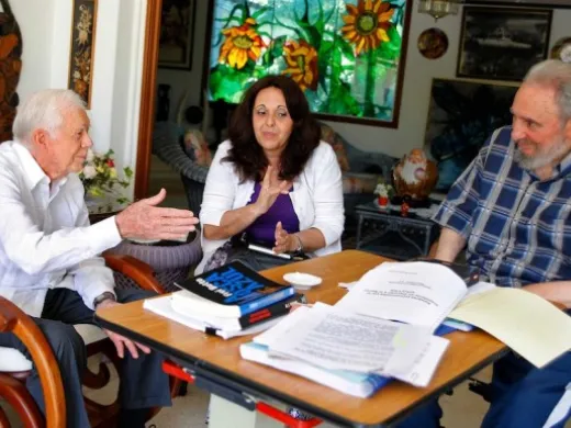 Fidel Castro y James Carter