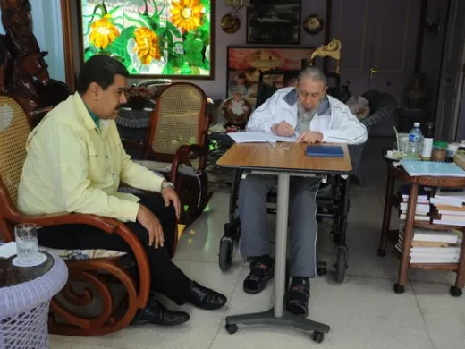 Fidel Castro y Nicolás Maduro Moros en Cuba