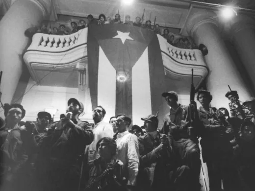 Fidel Castro junto al pueblo, 1959.