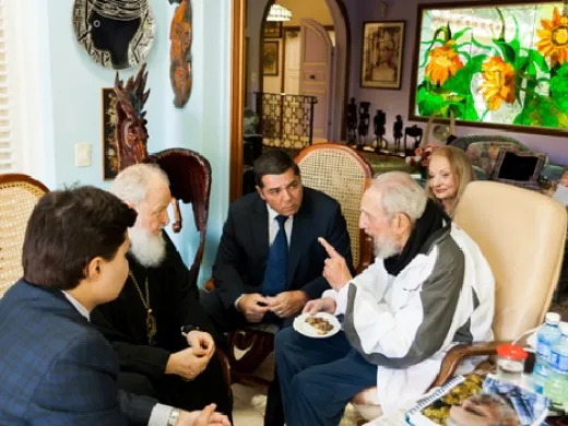 Fidel Castro Ruz y Santidad Kirill, Patriarca de Moscú y de Toda Rusia en La Habana