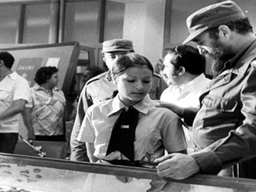 Fidel Castro inaugura el primero de septiembre del año 1977. Foto: Archivo.