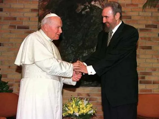 fidel y juan pablo II