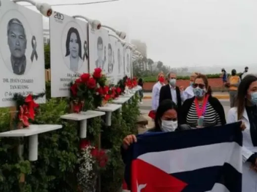 Los médicos cubanos asistieron a Perú en su lucha contra la COVID-19. Foto: ACN