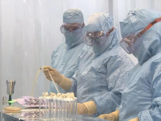El grupo empresarial BioCubaFarma ajusta sus capacidades para extender, en las próximas semanas, la vacunación a más de 150 000 personas. Este será parte del camino a la inmunización masiva, en tanto también se iniciará en niños el ensayo clínico con Soberana 02. Foto: Cortesía de BioCubaFarma El grupo empresarial BioCubaFarma ajusta sus capacidades para extender, en las próximas semanas, la vacunación a más de 150 000 personas. Este será parte del camino a la inmunización masiva, en tanto también se iniciará en niños el ensayo clínico con Soberana 02. Foto: Cortesía de BioCubaFarma