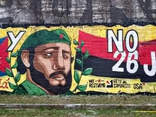 Murale Fidel e la brigata medica cubana. Photo: Granma Murale Fidel e la brigata medica cubana. Photo: Granma