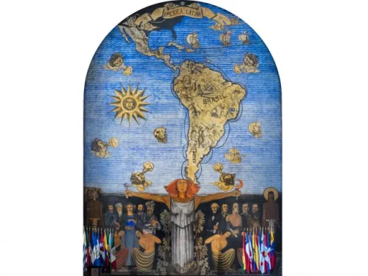 Detalle de La unión de América Latina, fresco de Roberto Montenegro. Foto: Ilustrativa