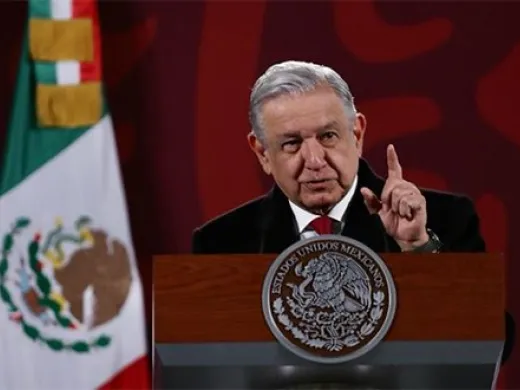 AMLO en su habitual conferencia de prensa. Foto: Roberto García / La Jornada.