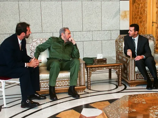 Fidel Castro con Bachar Al-Ásad, 15 de mayo de 2001