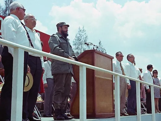 Fidel Castro Ruz y Gustav Husak