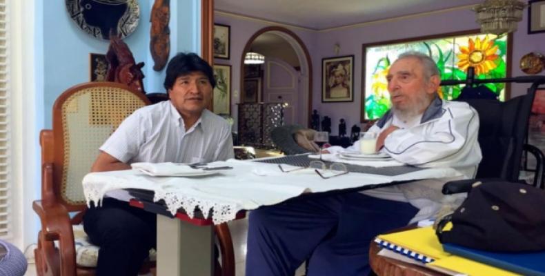 fidel y evo morales