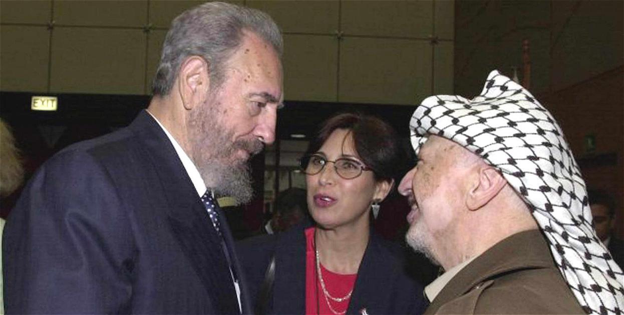 fidel y yasser arafat