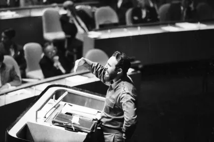 fidel en la onu_1960