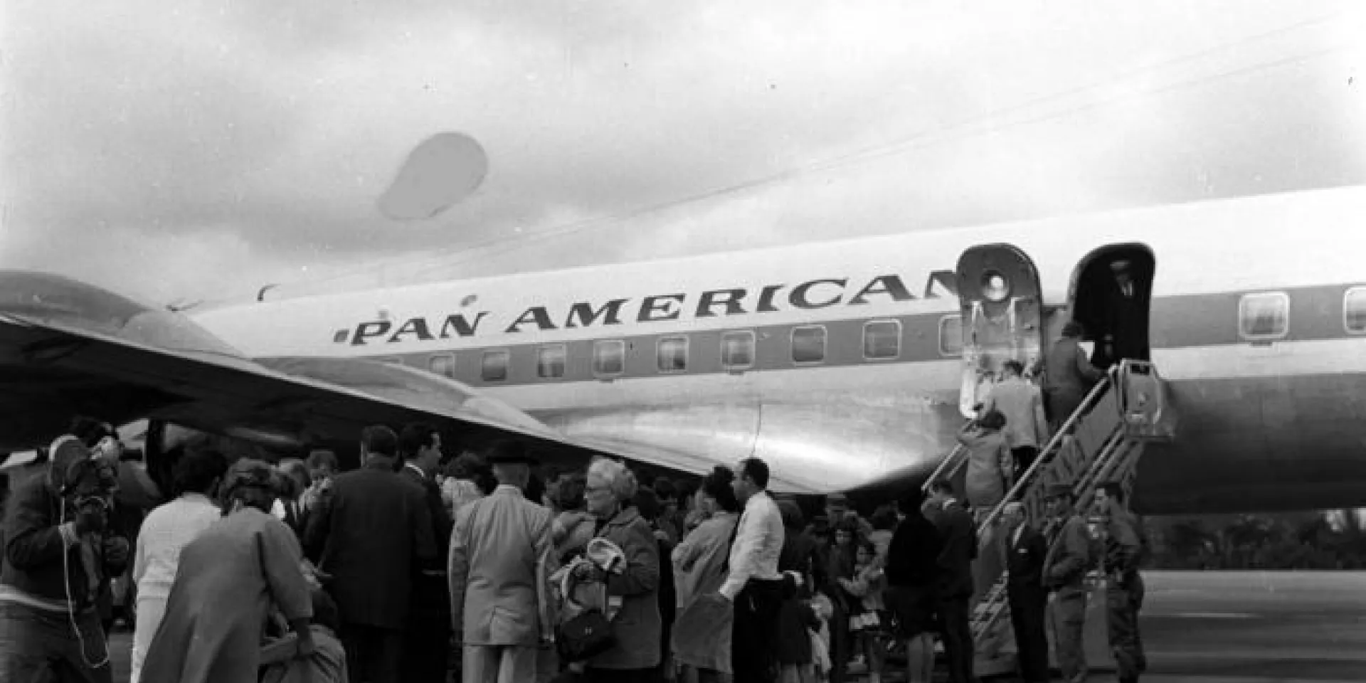 The first departure of Cuban children to Miami on a Pan American flight from Varadero. Photo: Archive