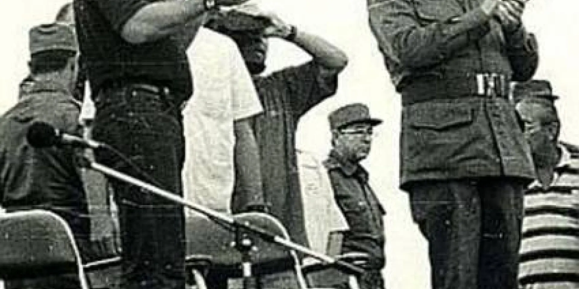 El Comandante en Jefe Fidel Castro y Miguel Díaz-Canel, primer secretario del Partido en Villa Clara, en la Plaza de la Revolución Ernesto Guevara, el 30 de septiembre de 1996. Autor: Vanguardia