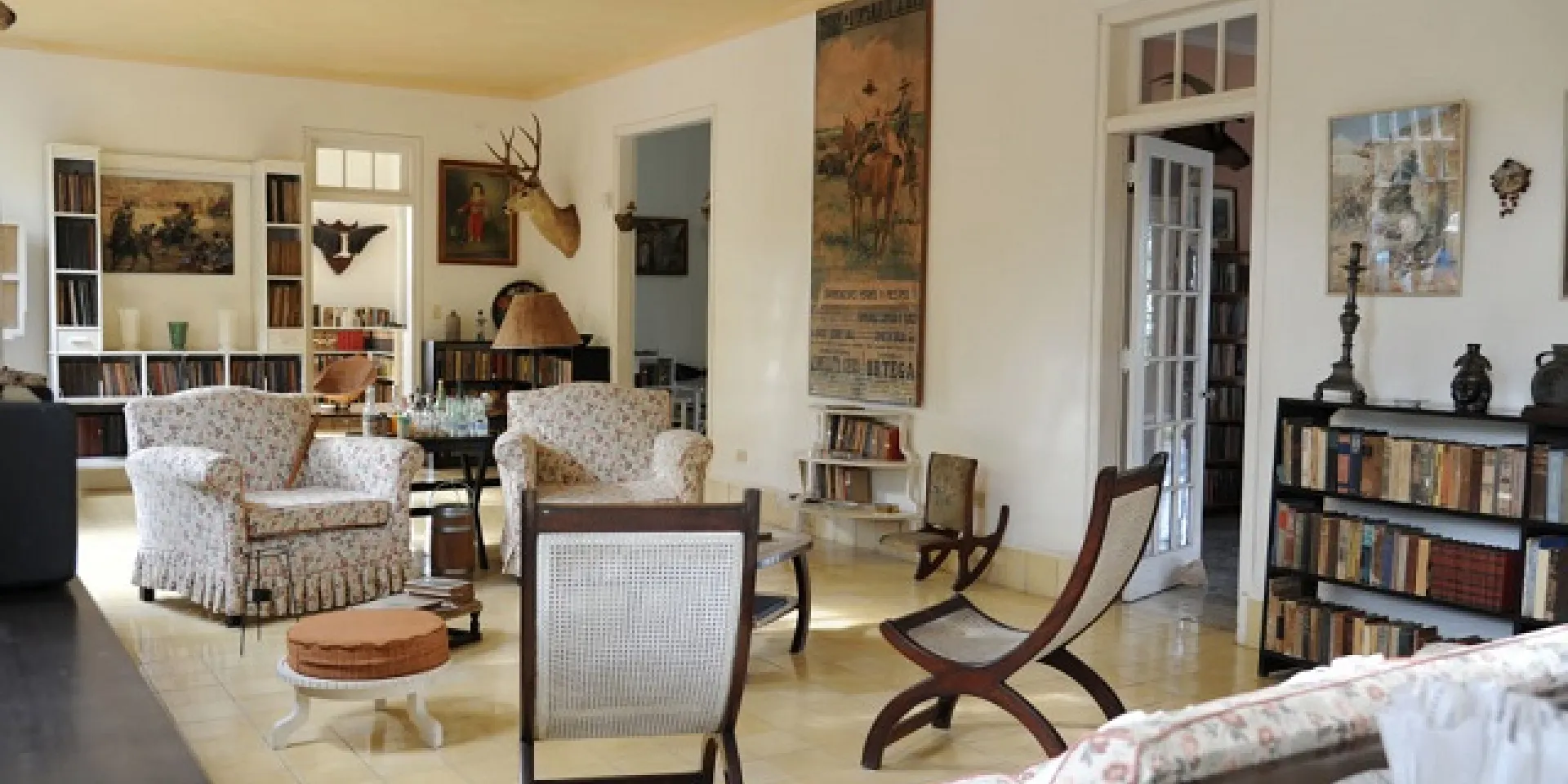 Interior de la Finca Vigía, casa museo del escritor estadunidense Ernest Hemingway en La Habana, Cuba