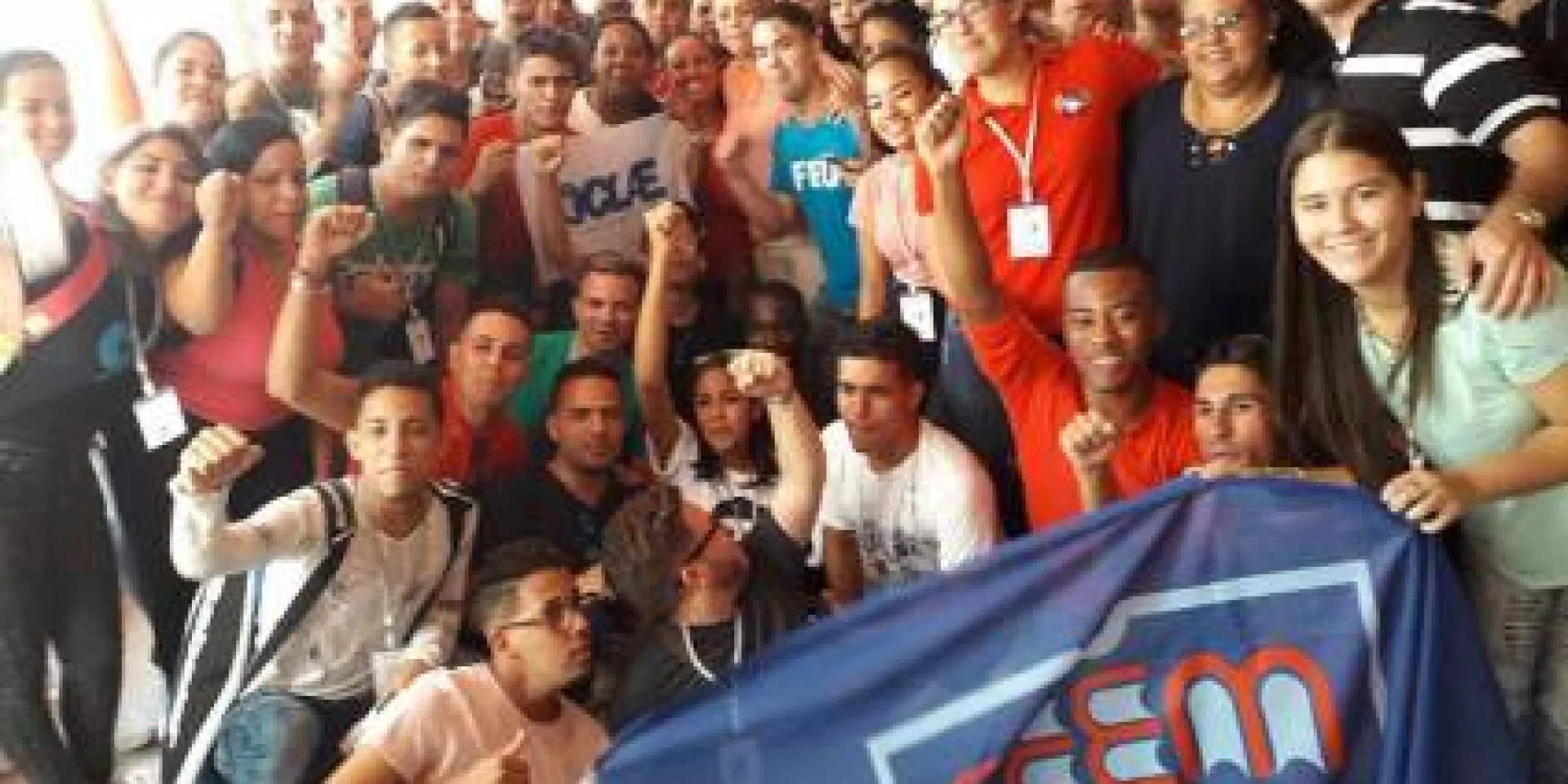 La delegación cubana al 18vo. Congreso Latinoamericano y Caribeño de Estudiantes fue despedida este sábado por Yenisey Cruz, segunda secretaria del Comité Nacional de la Unión de Jóvenes Comunistas. Autor: FEU